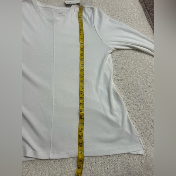 NEW J. Jill Pima Cotton Crew Neck Tee XL White 100% Pima Cotton Minimalist Basic - Picture 5 of 6